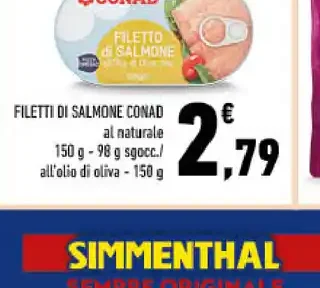 Filetti di salmone Conad