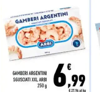 Gamberi argentini sgusciati