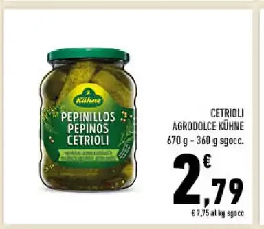 Cetrioli agrodolci