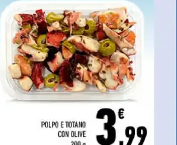 Polpo e totano con olive