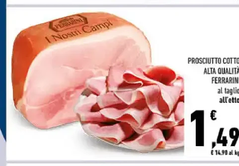 Prosciutto cotto alta qualità Ferrarini