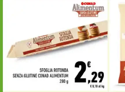 Sfoglia rotonda senza glutine Alimentum