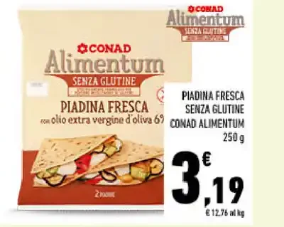 Piadina fresca senza glutine Alimentum
