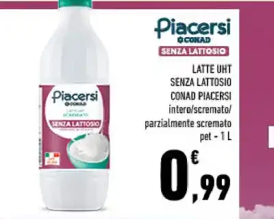 Latte UHT senza lattosio Conad Piacersi