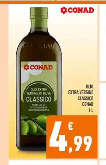 Olio extravergine di oliva classico Conad