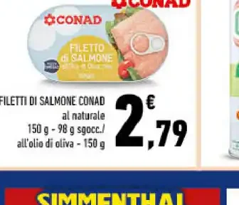 Filetti di salmone Conad
