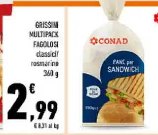 Grissini multigrain fagolosi classici rosmarino