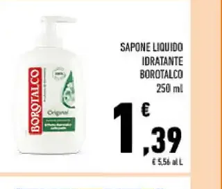 Sapone liquido Borotalco