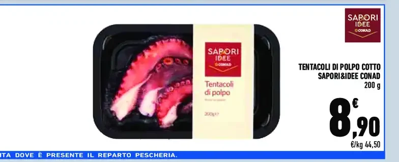 Tentacoli di polpo cotto Sapori&Dintorni Conad
