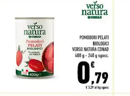 Pomodori pelati biologici Verso Natura Conad