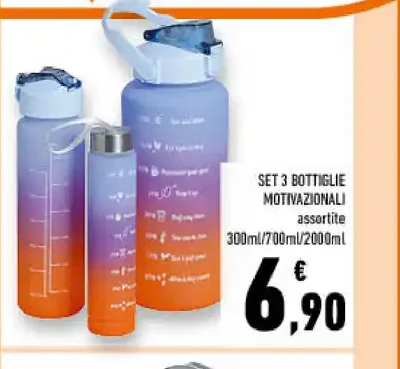 Set 3 bottiglie motivazionali