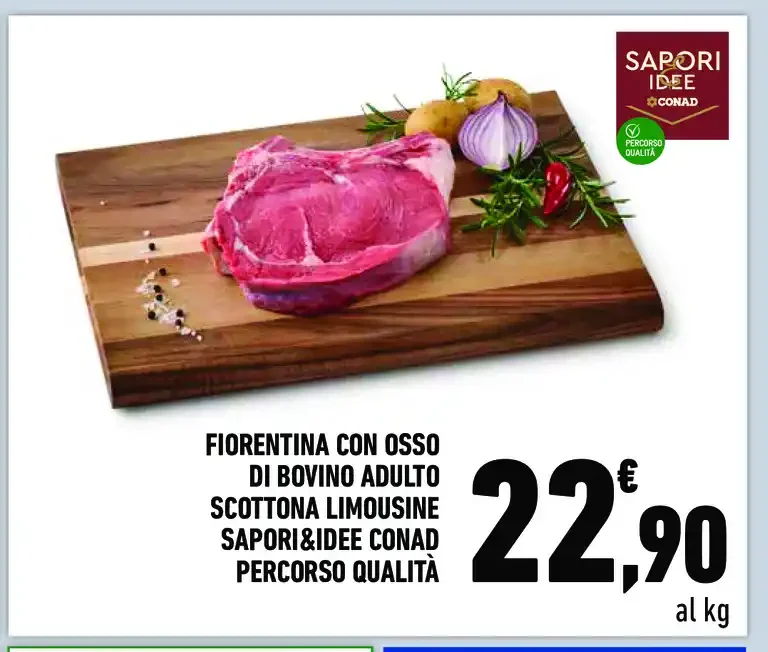 Fiorentina con osso di bovino adulto Scottona Limousine