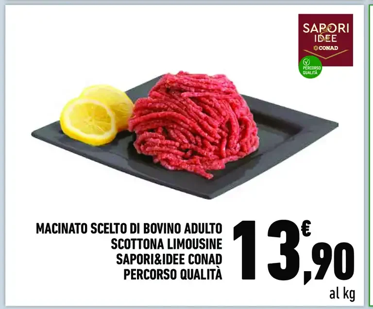 Macinato scelto di bovino adulto Scottona Limousine