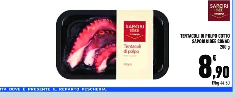 Tentacoli di polpo cotto Sapori&Dintorni Conad