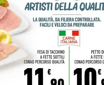 Fesa di tacchino a fette sottili
