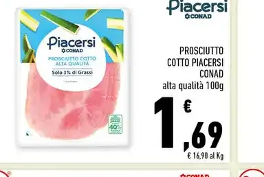 Prosciutto cotto Piacersi Conad