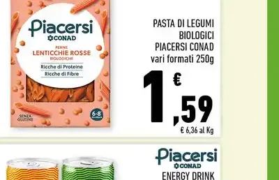 Pasta di legumi biologici Piacersi Conad