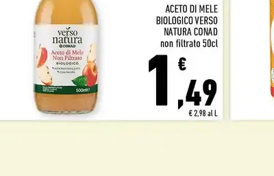 Aceto di mele biologico Verso Natura Conad
