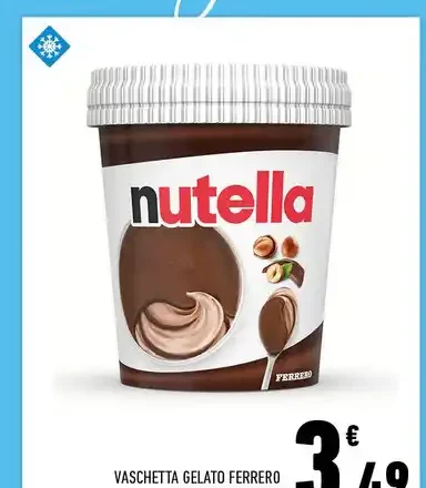 Vaschetta gelato Ferrero Nutella/Kinder Bueno