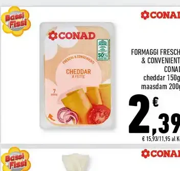 Formaggi freschi Conad Cheddar