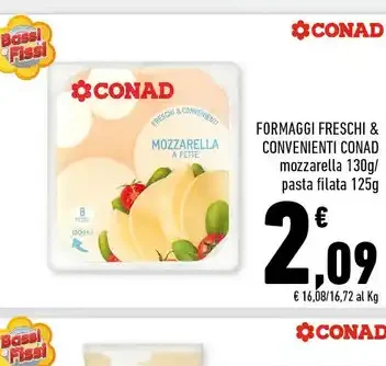 Formaggi freschi Conad Mozzarella