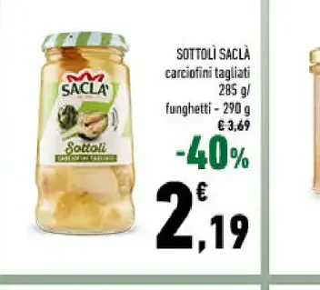 Carciofini e funghetti sottoli Saclà