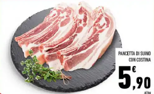 Pancetta di suino con costina