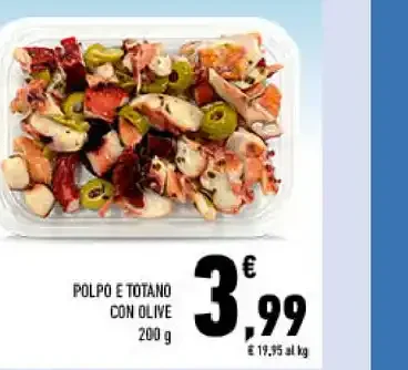 Polpo e totano con olive