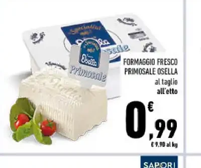 Formaggio fresco primosale Osella