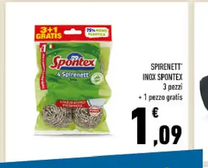 Spugnette inox Spontex