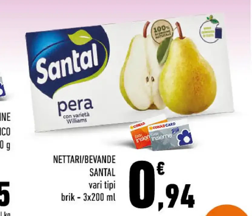 Nettari e bevande Santal pera