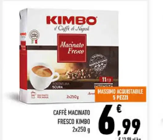 Caffè macinato fresco Kimbo