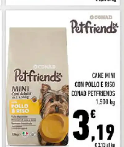 Cane mini con pollo e riso Conad Petfriends