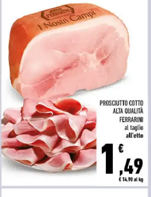 Prosciutto cotto alta qualità Ferrarini