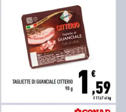 Tagliette di guanciale Citterio