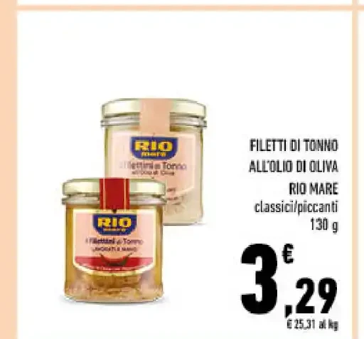 Filetti di tonno all'olio di oliva Rio Mare