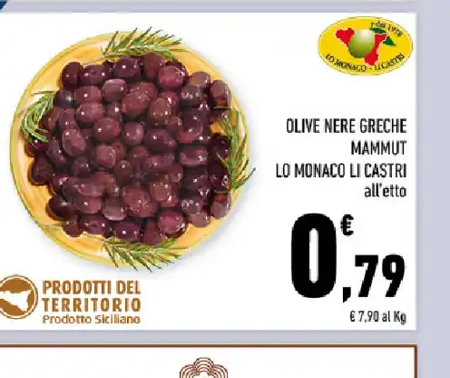 Olive nere greche Mammut Lo Monaco Li Castri