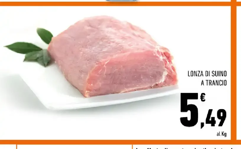 Lonza di suino a trancio