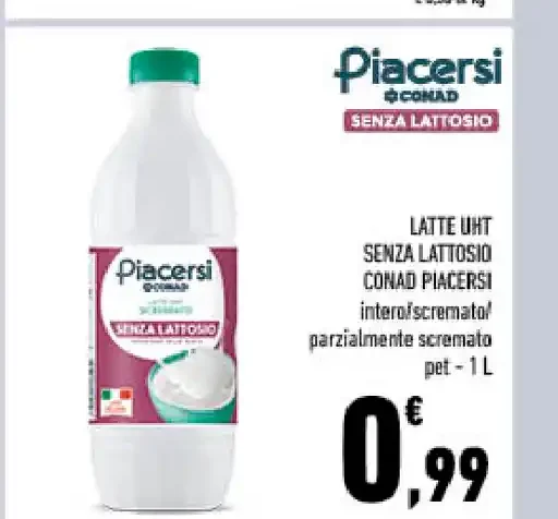 Latte UHT senza lattosio Conad Piacersi