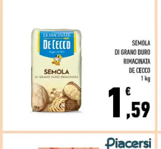 Semola di grano duro rimacinata De Cecco