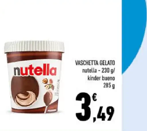 Vaschetta gelato Nutella Kinder Bueno