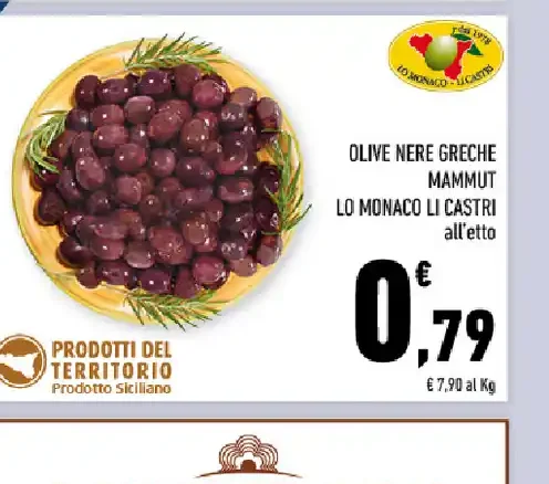 Olive nere greche Mammut Lo Monaco Li Castri
