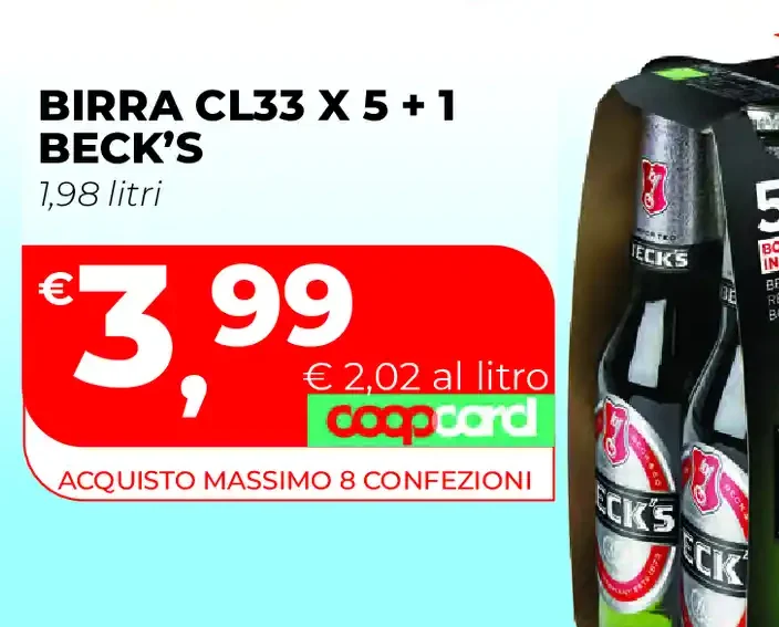 Birra Beck's CL33 x 5+1