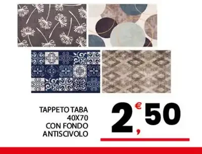 Tappeto Taba con fondo antiscivolo