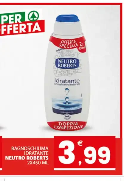 Bagnoschiuma idratante Neutro Roberts