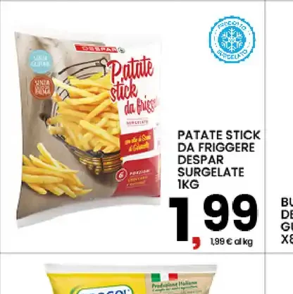 Patate stick da friggere