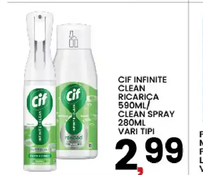 Cif Infinite Clean ricarica e Clean Spray