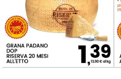 Grana Padano DOP riserva 20 mesi