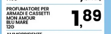 Profumatore per armadi e cassetti Mon Amour Blu Mare