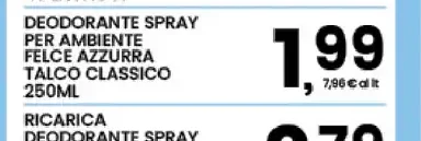 Deodorante spray per ambiente Felce Azzurra Talco Classico